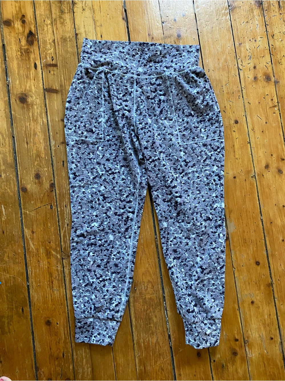Athleta Women's Multicolor Chocolate Salutation Textured Pull On Joggers - L